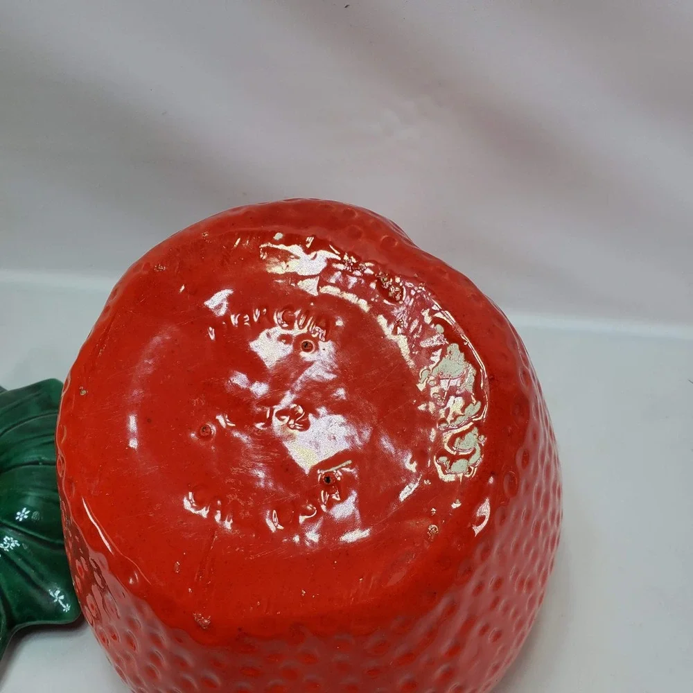 Marcia of California Strawberry Cookie Jar Red Vintage MCM Ceramic‎ USA